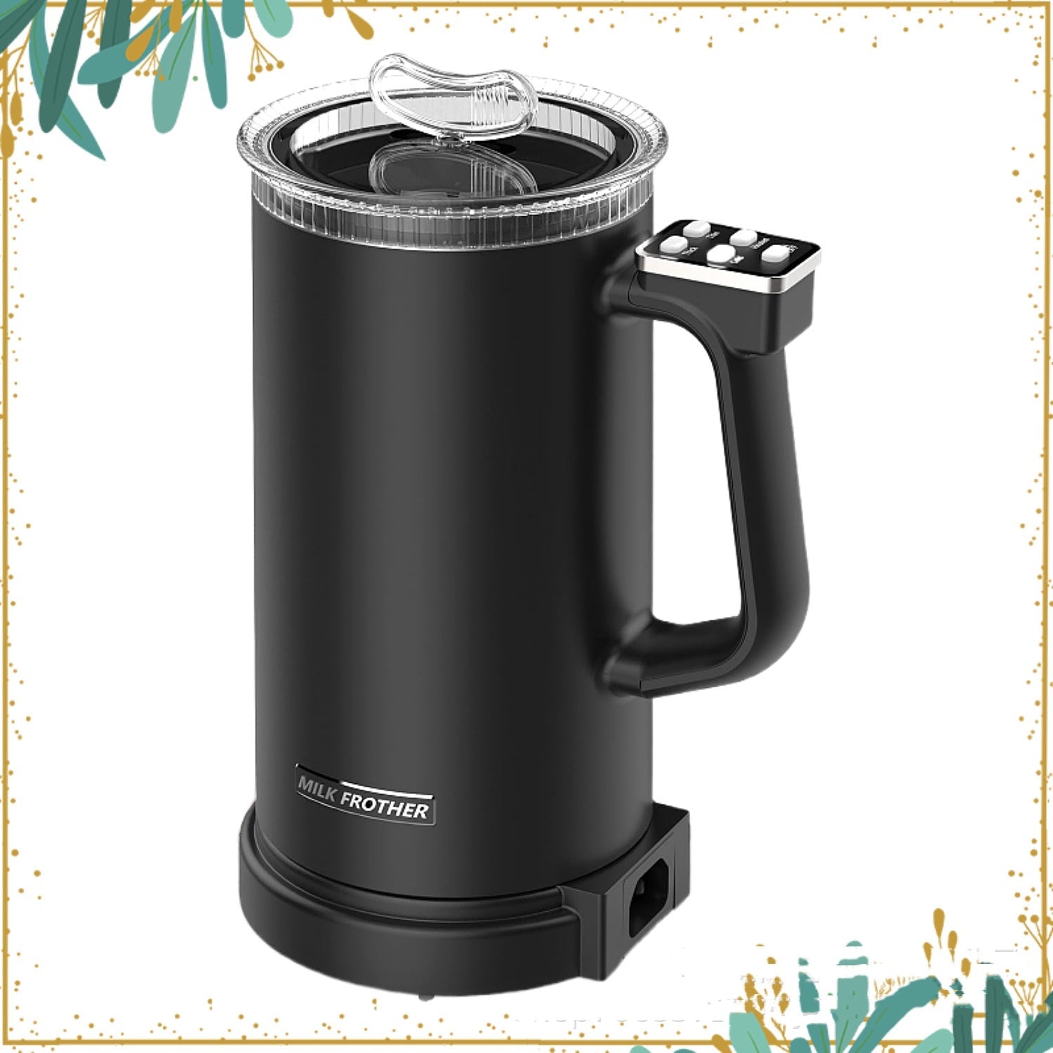 Hot And Cold Double Electric Milk Frother Coffee Latte - IVOIRART.COM