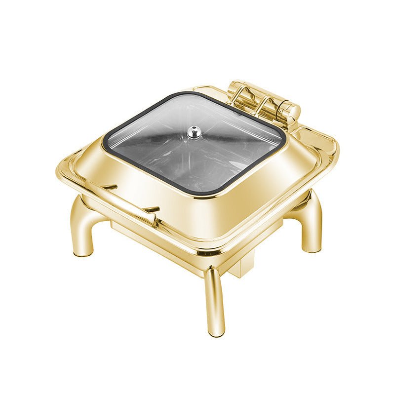 Hotel Restaurant Bufei Golden Stainless Steel Buffet Stove - IVOIRART.COM