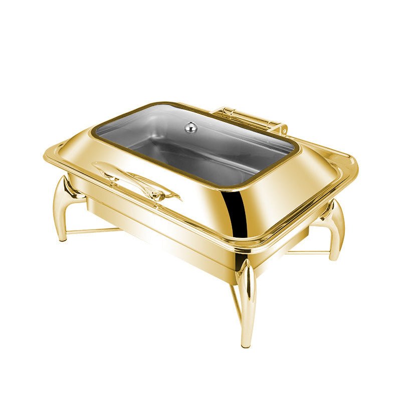 Hotel Restaurant Bufei Golden Stainless Steel Buffet Stove - IVOIRART.COM