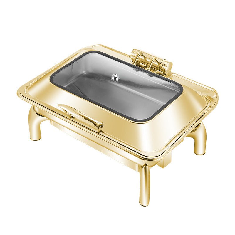 Hotel Restaurant Bufei Golden Stainless Steel Buffet Stove - IVOIRART.COM
