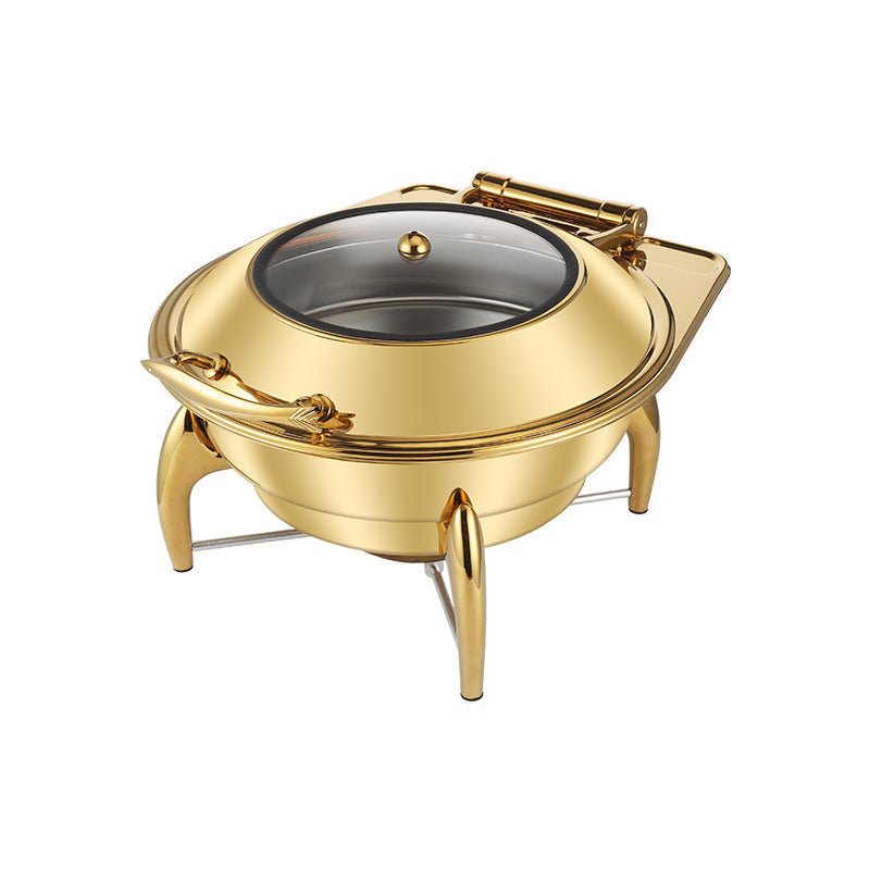 Hotel Restaurant Bufei Golden Stainless Steel Buffet Stove - IVOIRART.COM