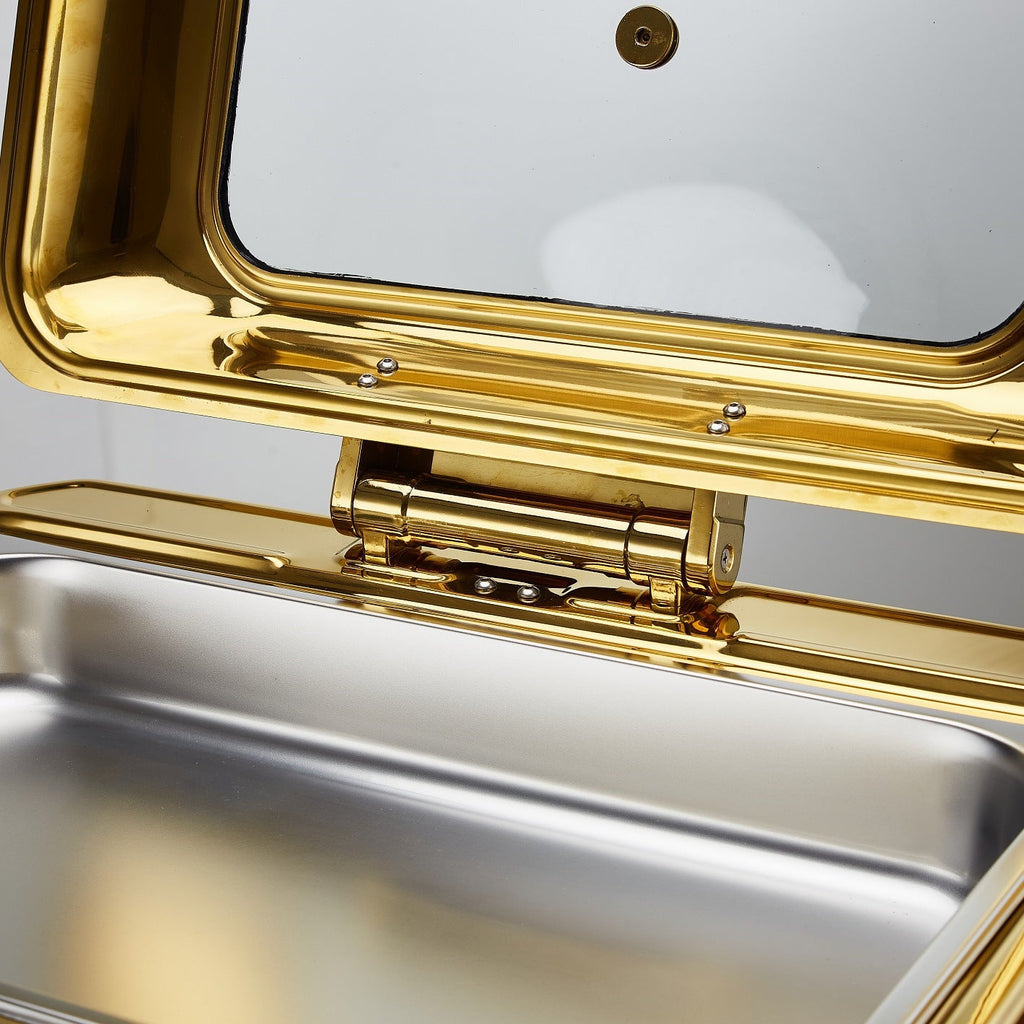Hotel Restaurant Bufei Golden Stainless Steel Buffet Stove - IVOIRART.COM