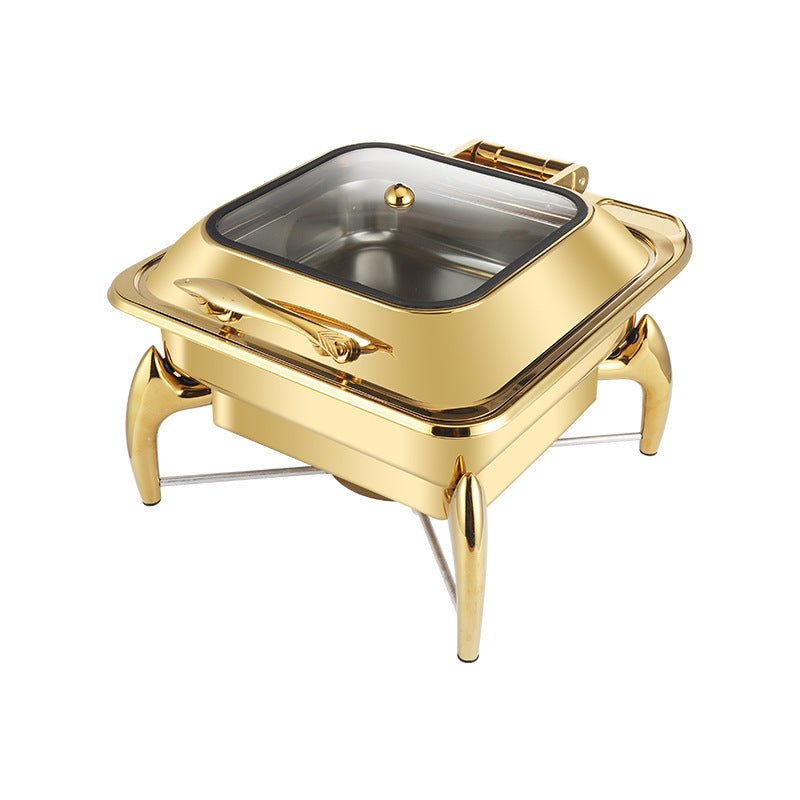 Hotel Restaurant Bufei Golden Stainless Steel Buffet Stove - IVOIRART.COM