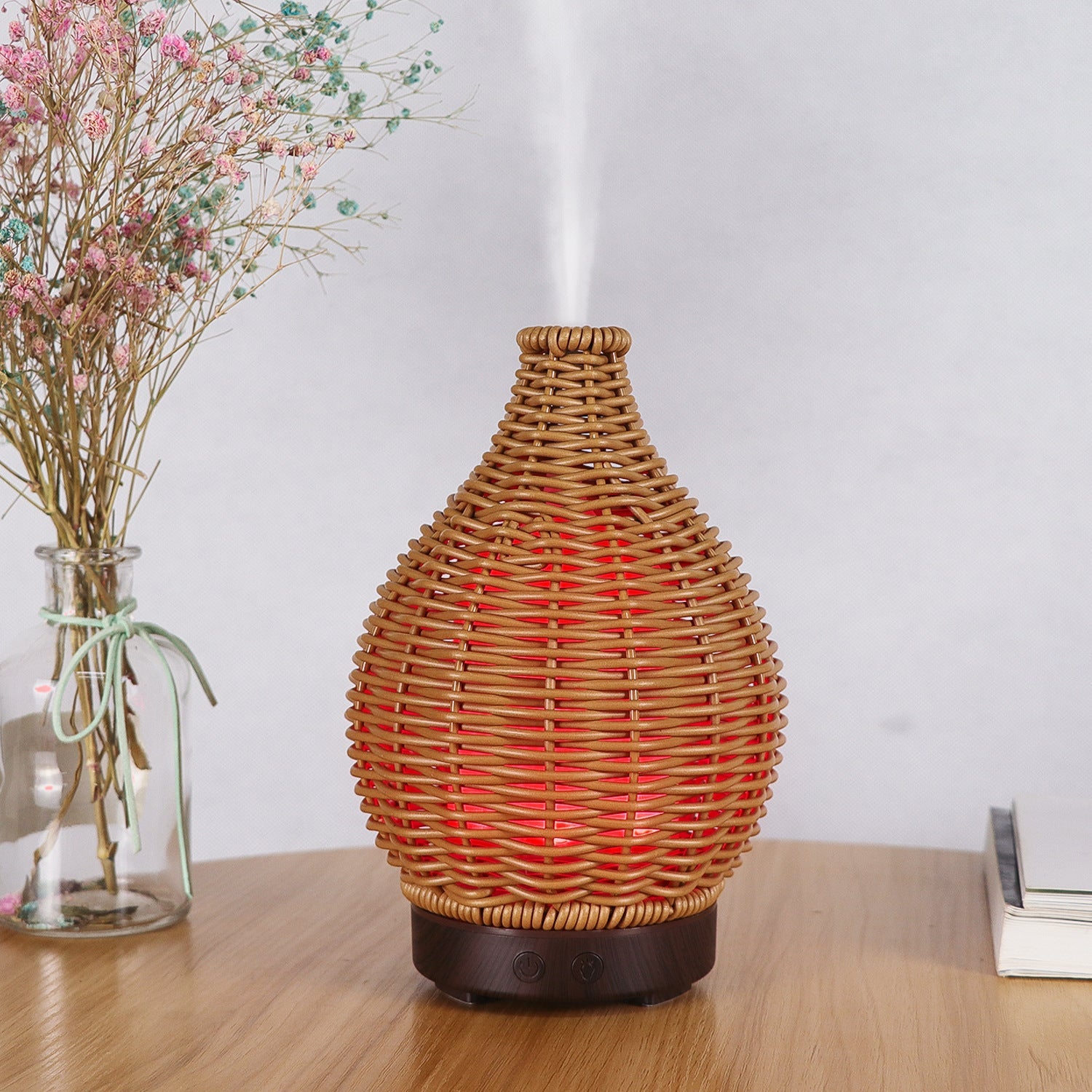 Household Hollow Rattan Humidifier Mini Ultrasonic Atomizer 100ML Small Aroma Diffuser - IVOIRART.COM