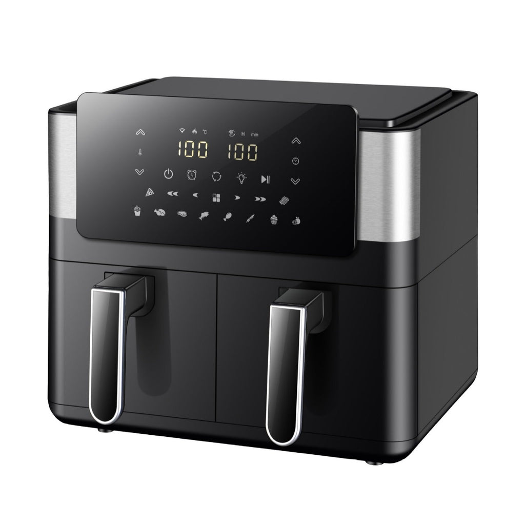 Household Multi-function Visual Intelligent Touch Screen Double Pot Air Fryer - IVOIRART.COM