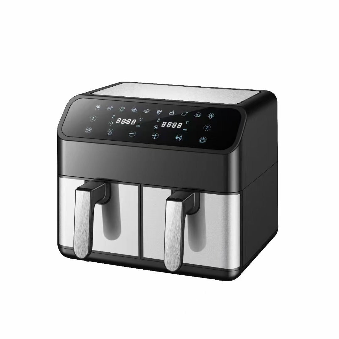 Household Multi-function Visual Intelligent Touch Screen Double Pot Air Fryer - IVOIRART.COM