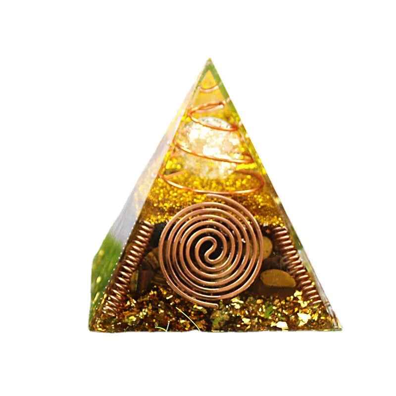 Household Resin Crystal Crushed Stone Pyramid Drip Craft Ornament - IVOIRART.COM