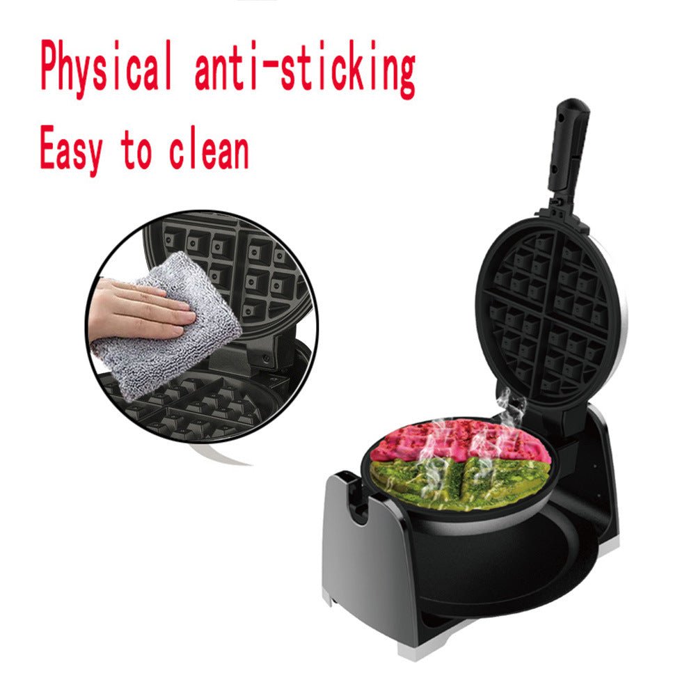Household Round Rotating Waffle Machine - IVOIRART.COM