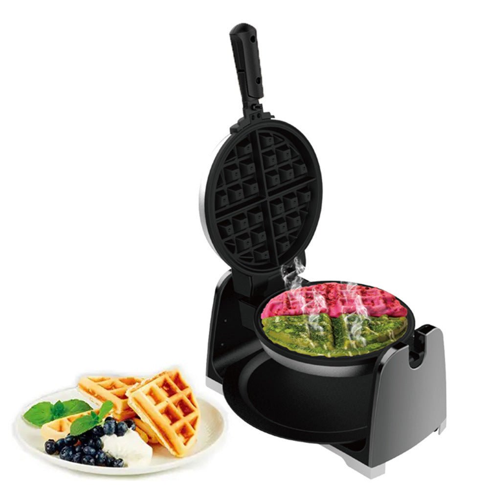 Household Round Rotating Waffle Machine - IVOIRART.COM