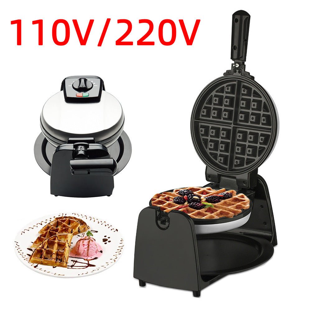 Household Round Rotating Waffle Machine - IVOIRART.COM