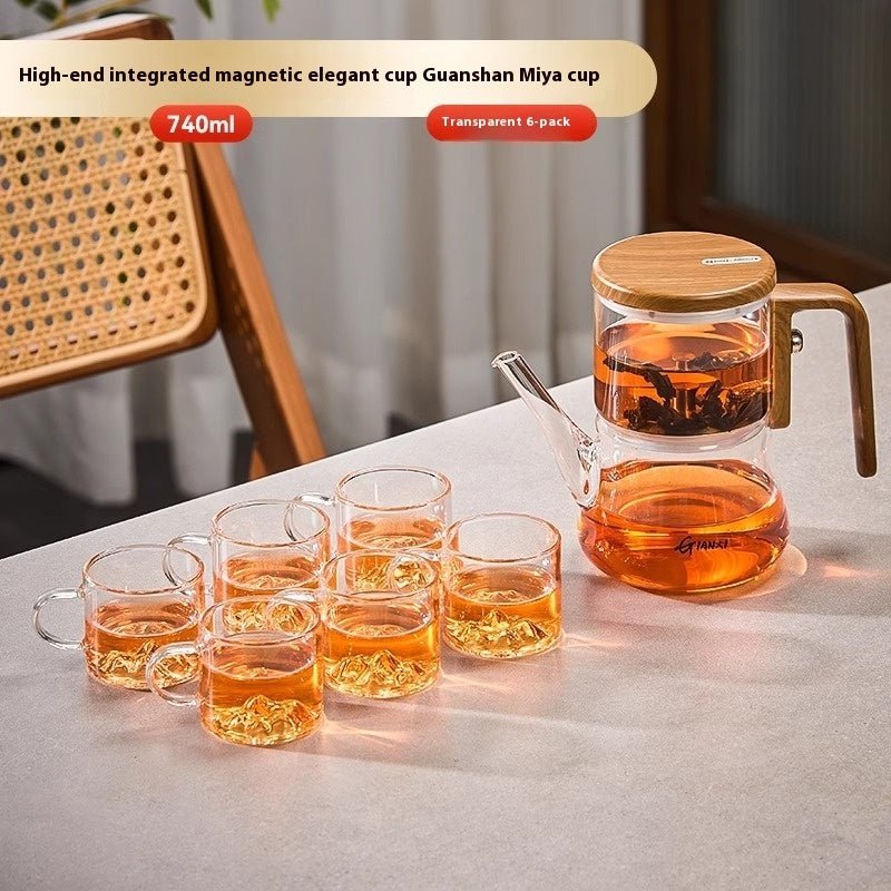 Household Thickened Borosilicate Magnetic Glass Type Elegant Cup - IVOIRART.COM