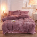 Housse de Couette Luxe en Polaire Épaisse Reine Roi Hiver Chaude avec Taies d'Oreiller - IVOIRART.COM