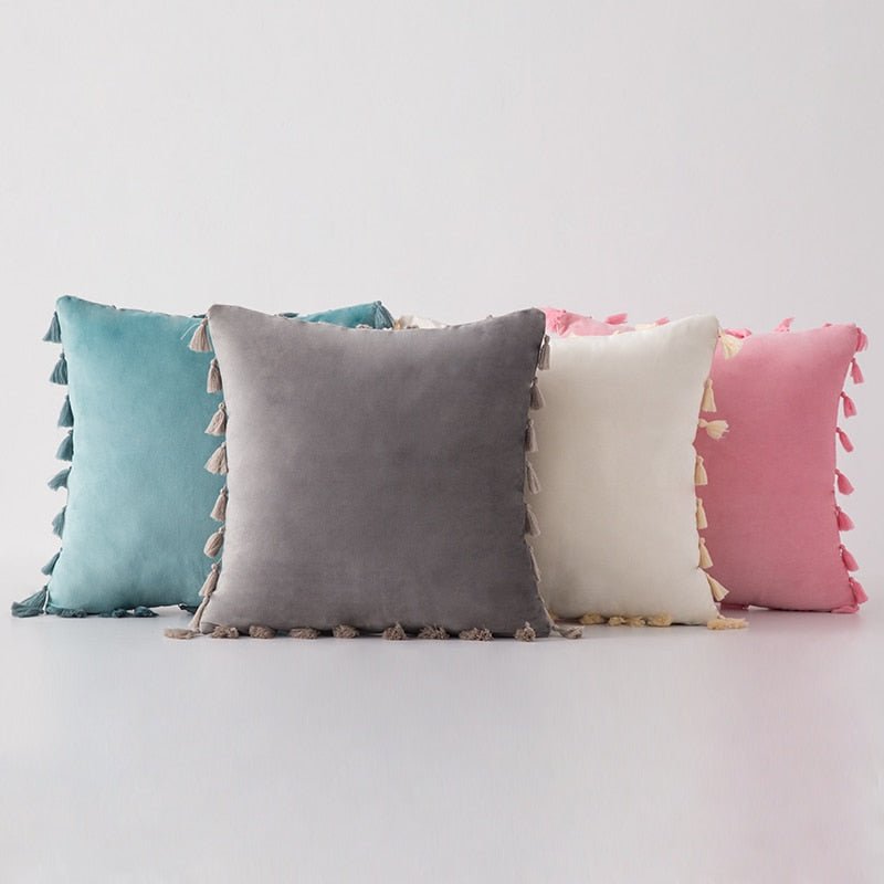 Housse de coussin de canapé en velours somptueux, élégance et confort - IVOIRART.COM