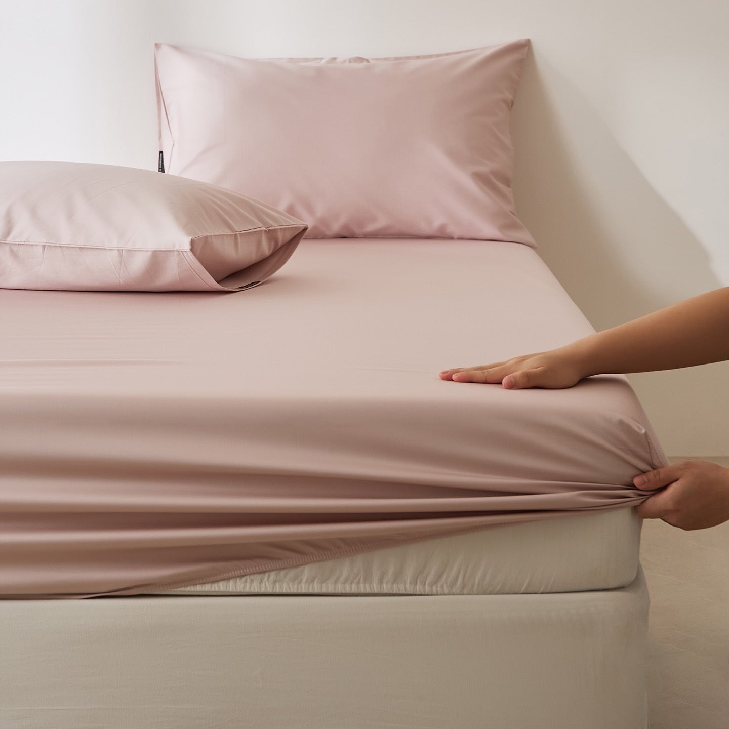 Housse de Protection de Couette en Satin Coton Uni, Élégante et Confortable - IVOIRART.COM