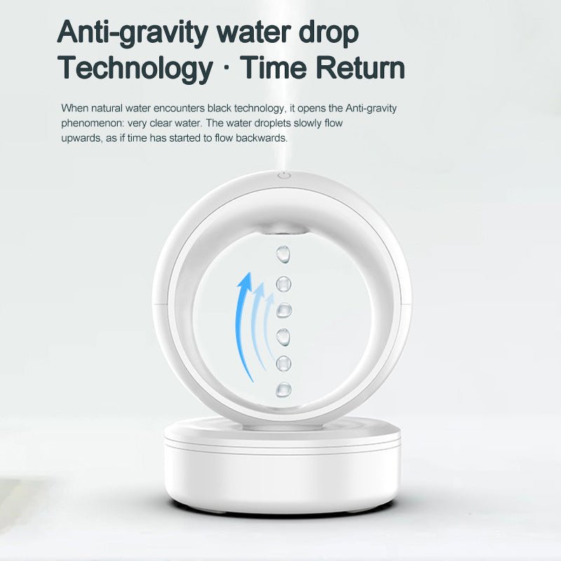 Humidificateur d'Air Antigravité Silence avec Gouttes d'Eau Flottantes et Nébuliseur Électrique - IVOIRART.COM