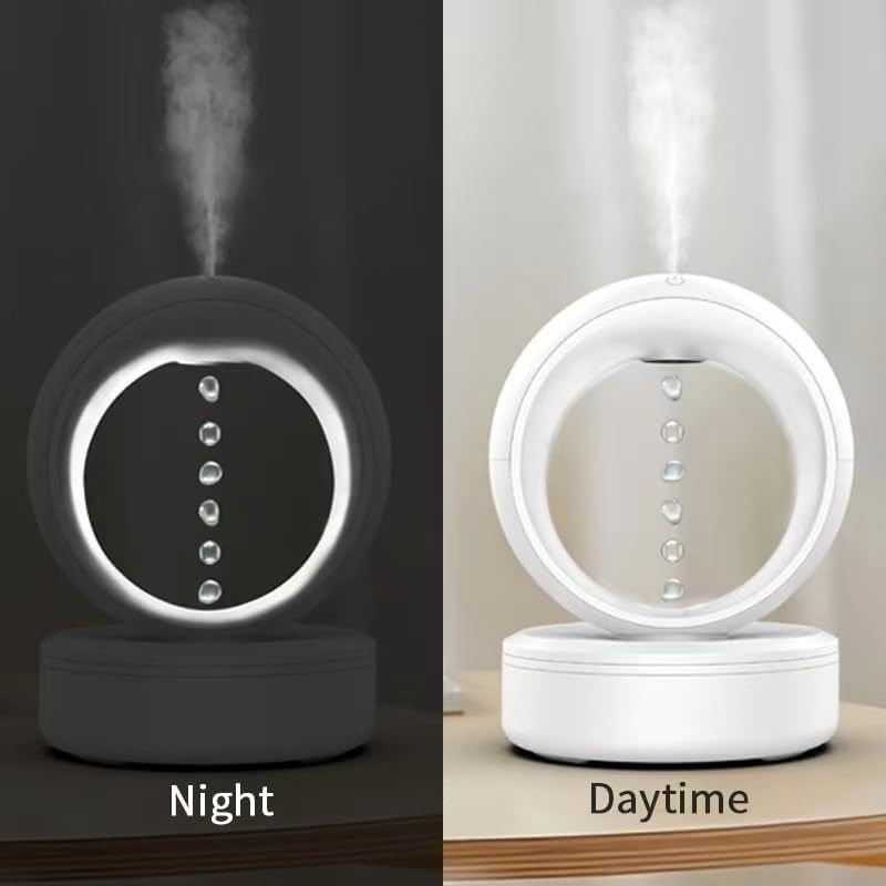 Humidificateur d'Air Antigravité Silence avec Gouttes d'Eau Flottantes et Nébuliseur Électrique - IVOIRART.COM