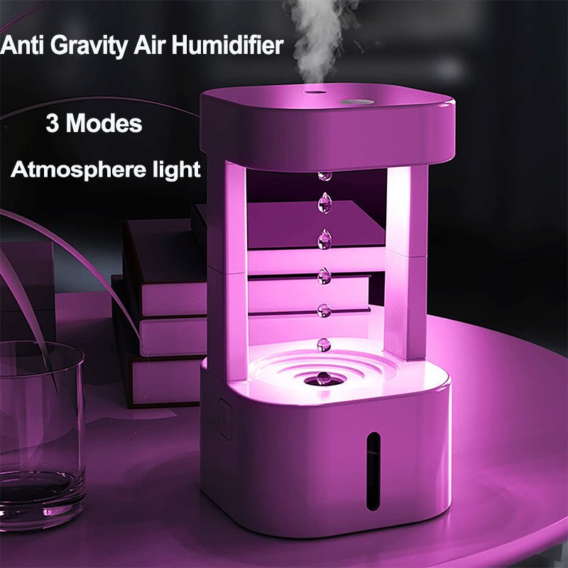 Humidificateur d'air innovant anti-gravité goutte d'eau, silencieux, 580ML - IVOIRART.COM