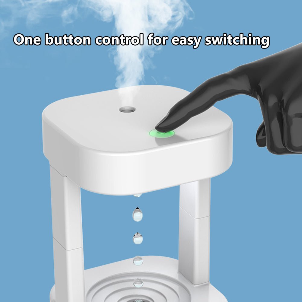 Humidificateur d'air innovant anti-gravité goutte d'eau, silencieux, 580ML - IVOIRART.COM