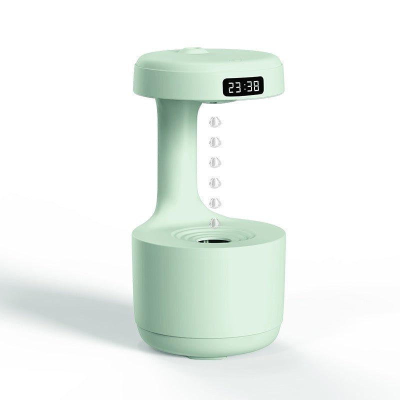 Humidificateur Fontaine LED Gouttes d'Eau Antigravité avec Purification Air - IVOIRART.COM