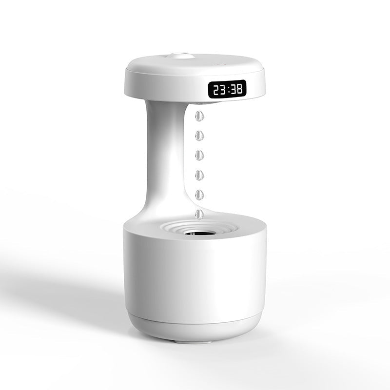 Humidificateur Fontaine LED Gouttes d'Eau Antigravité avec Purification Air - IVOIRART.COM