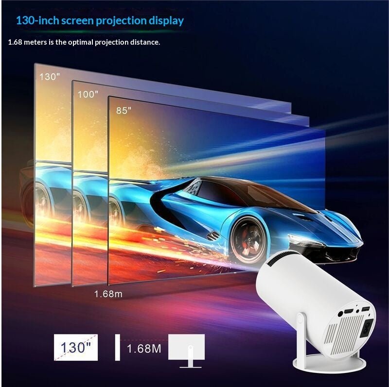HY300 Mini Projecteur Intelligent Home - 720p, 37W, Compact et Lumineux Nomade + - IVOIRART.COM