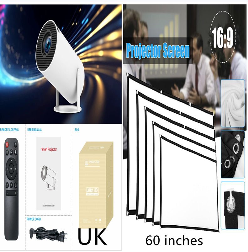 HY300 Pro Projector Home Theater Entertainment Portable Small Projector - IVOIRART.COM