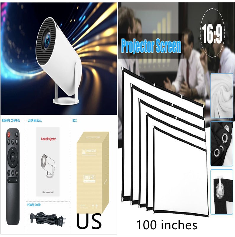 HY300 Pro Projector Home Theater Entertainment Portable Small Projector - IVOIRART.COM