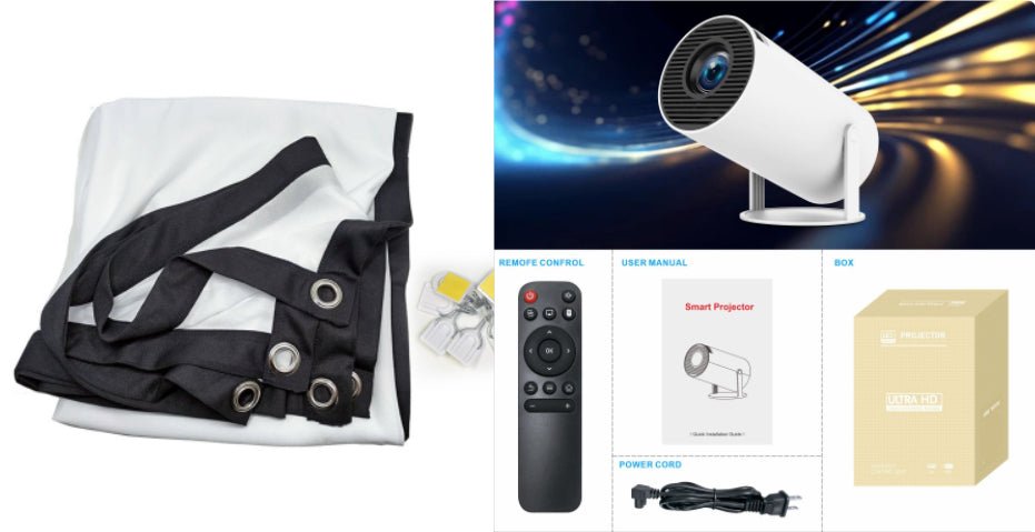 HY300 Pro Projector Home Theater Entertainment Portable Small Projector - IVOIRART.COM