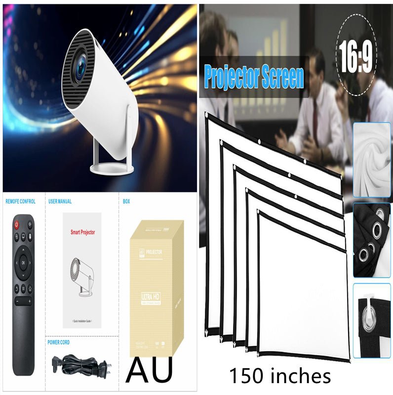 HY300 Pro Projector Home Theater Entertainment Portable Small Projector - IVOIRART.COM