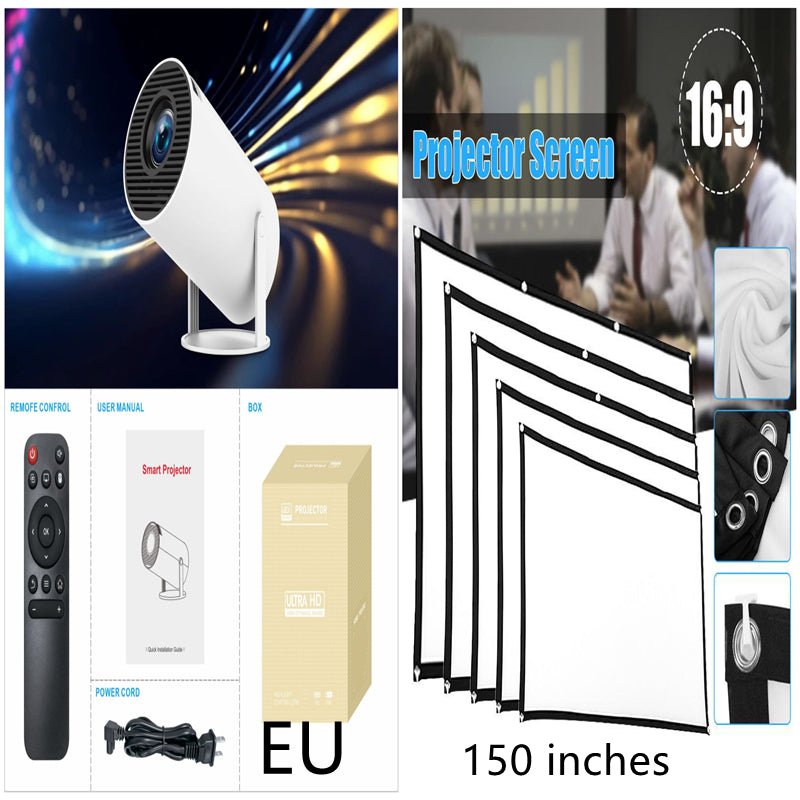 HY300 Pro Projector Home Theater Entertainment Portable Small Projector - IVOIRART.COM