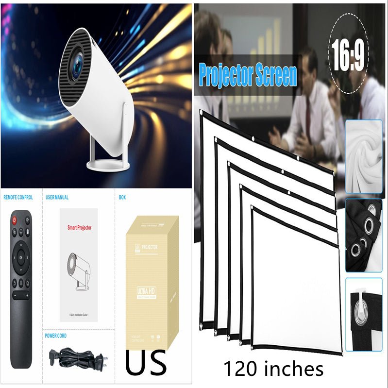 HY300 Pro Projector Home Theater Entertainment Portable Small Projector - IVOIRART.COM