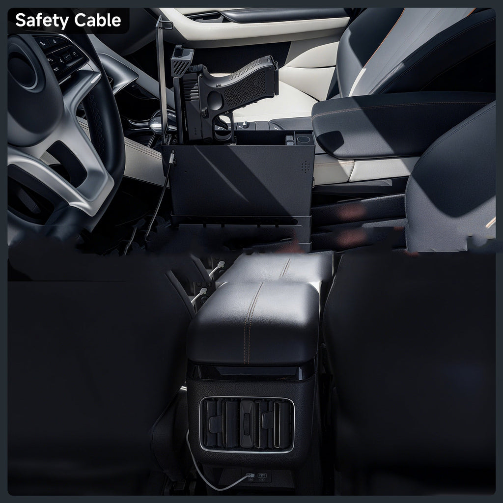 In-car Fingerprint-activated Handgun Safe - IVOIRART.COM