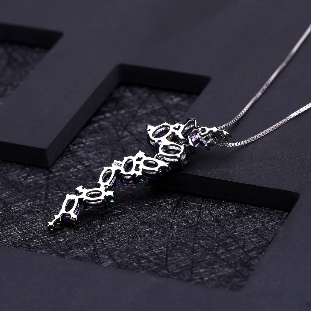 Inlaid with Exaggerated Amethyst Handmade Jewelry - IVOIRART.COM