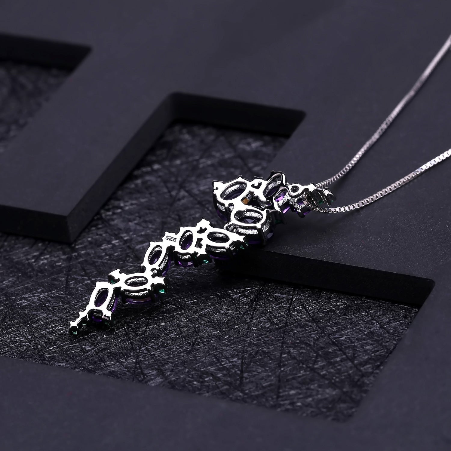 Inlaid with Exaggerated Amethyst Handmade Jewelry - IVOIRART.COM