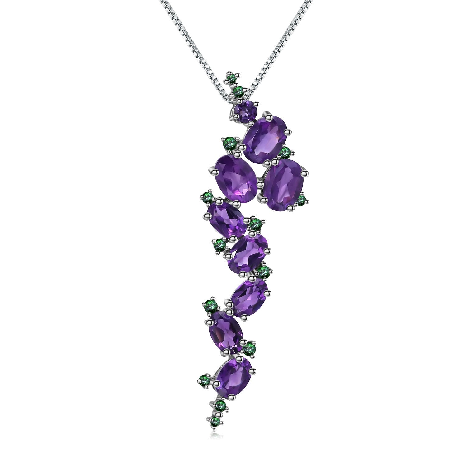Inlaid with Exaggerated Amethyst Handmade Jewelry - IVOIRART.COM