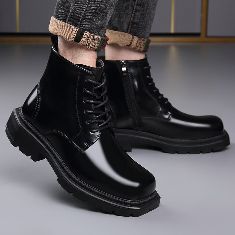 Insulated Boots With A Side Zipper Feature A Thick Sole - IVOIRART.COM