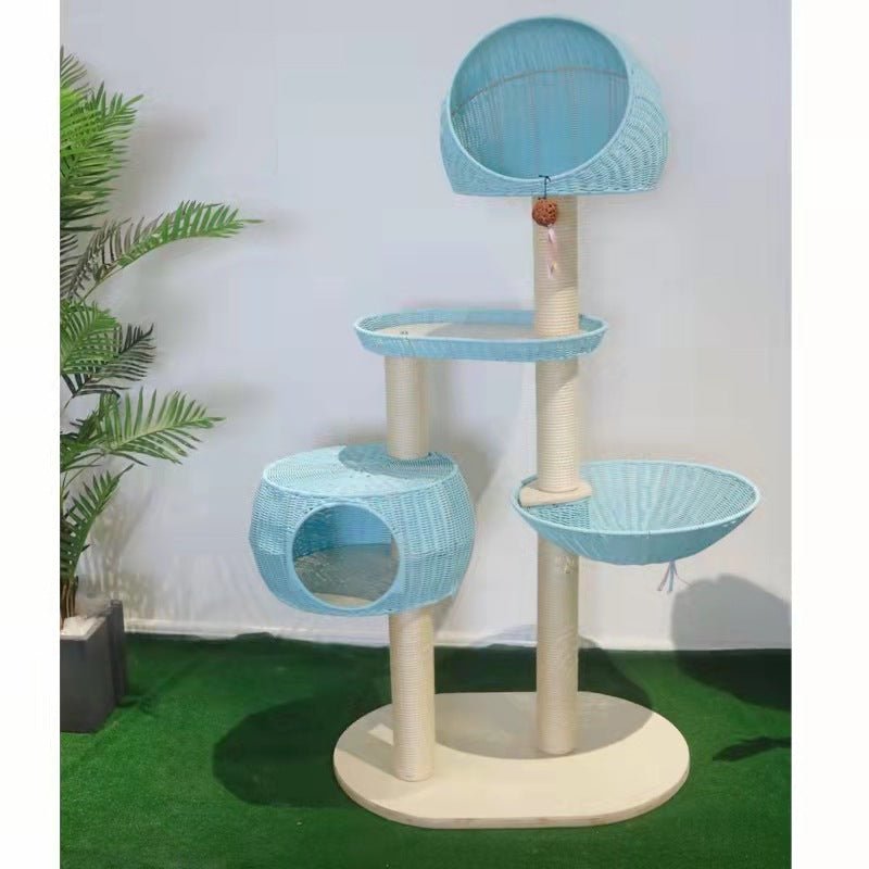 Integrated Multi Layer Solid Wood Cat Tree - IVOIRART.COM