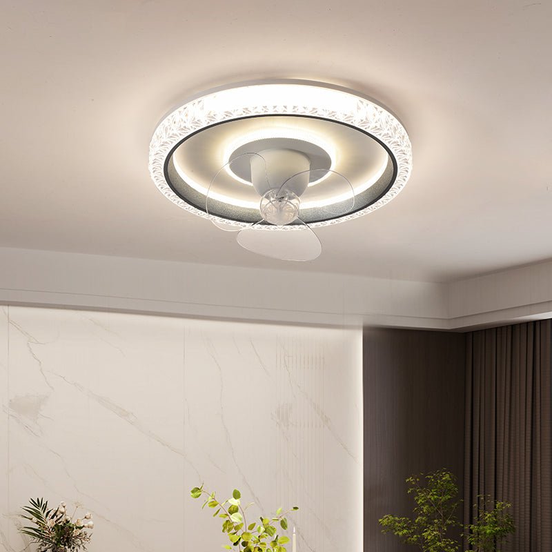 Intelligent Frequency Conversion Household Integrated Electric Fan Lamp - LED v2 - IVOIRART.COM