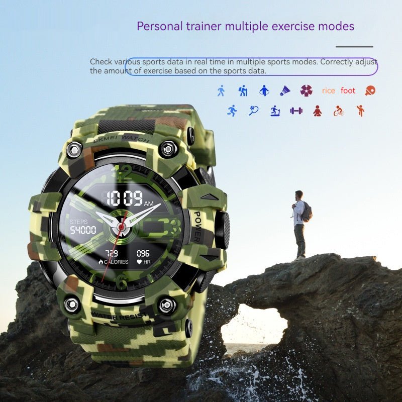 Intelligent Waterproof Student Double Luminous Men's Water-proof Watch - IVOIRART.COM