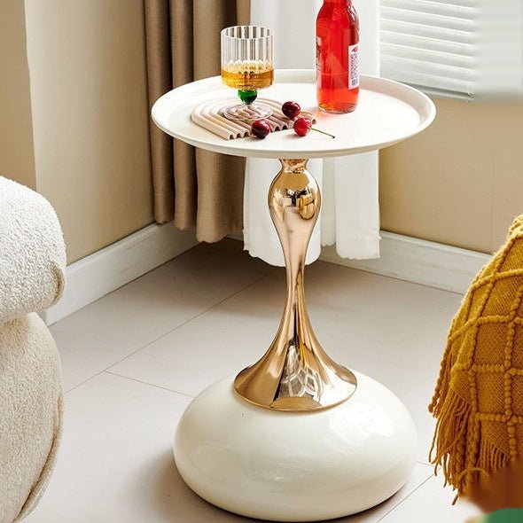 Iron Edge Small Apartment Coffee Table - IVOIRART.COM