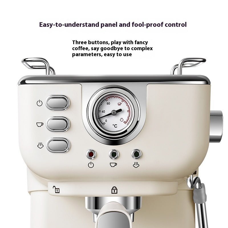 Italian Semi-automatic Household High-pressure Concentrated Steam Coffee Machine - IVOIRART.COM