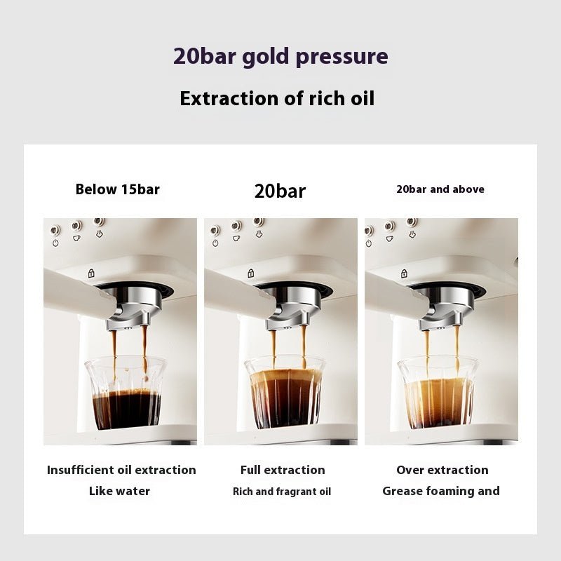 Italian Semi-automatic Household High-pressure Concentrated Steam Coffee Machine - IVOIRART.COM