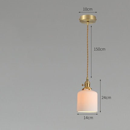 Japanese Style Ceramic Bedside Chandelier for Retro Dining Room and Bedrooms New - IVOIRART.COM