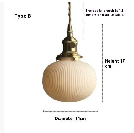 Japanese Style Ceramic Bedside Chandelier for Retro Dining Room and Bedrooms New - IVOIRART.COM