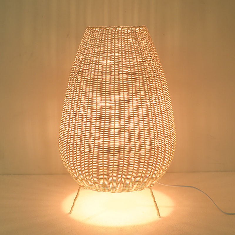 Japanese Style Floor Lamp Rattan Art Living Room Bedroom - IVOIRART.COM
