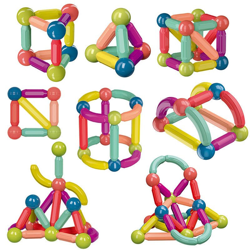 Jeu de Blocs de Construction Magnétiques pour Enfants, Ensemble de Briques Magnetiques Ludiques - IVOIRART.COM