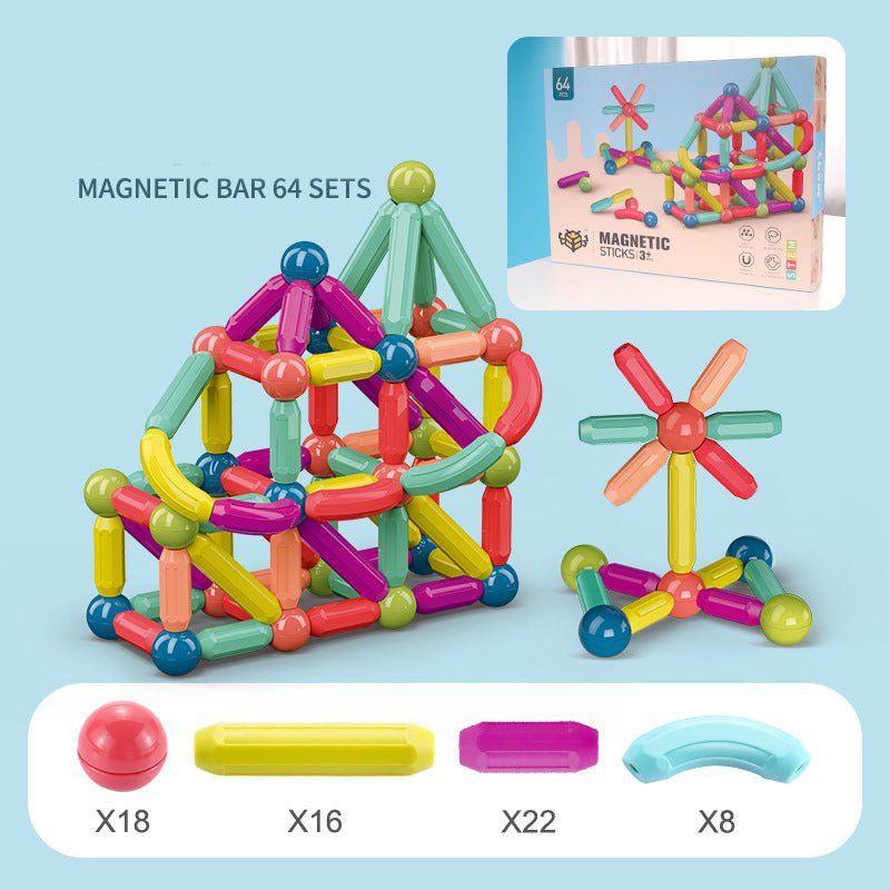 Jeu de Blocs de Construction Magnétiques pour Enfants, Ensemble de Briques Magnetiques Ludiques - IVOIRART.COM