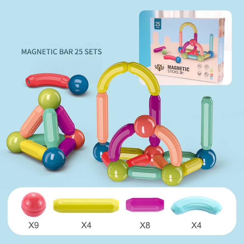 Jeu de Blocs de Construction Magnétiques pour Enfants, Ensemble de Briques Magnetiques Ludiques - IVOIRART.COM