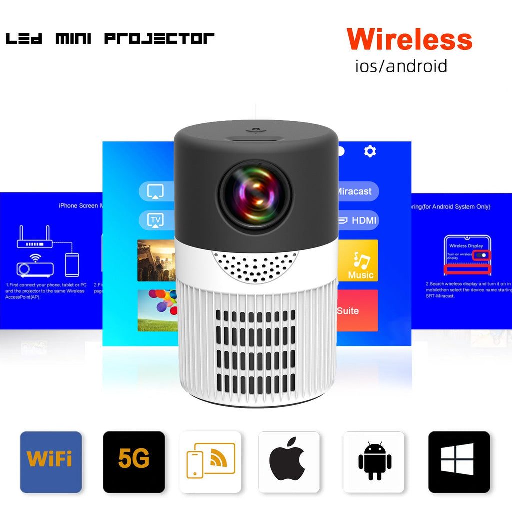 JHT400 Mini projecteur portable pour la maison - micro projecteur sans fil poche - IVOIRART.COM
