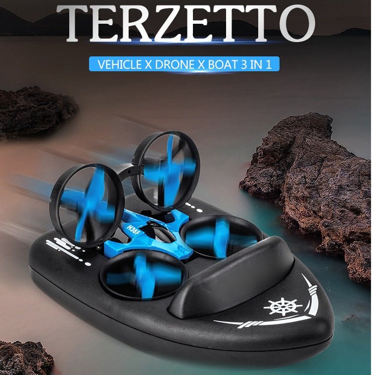 JJRC H36F Terzetto 1/20 2.4G Drone RC 3-en-1 Avion Voiture Bateau Quadcopter RTR! - IVOIRART.COM